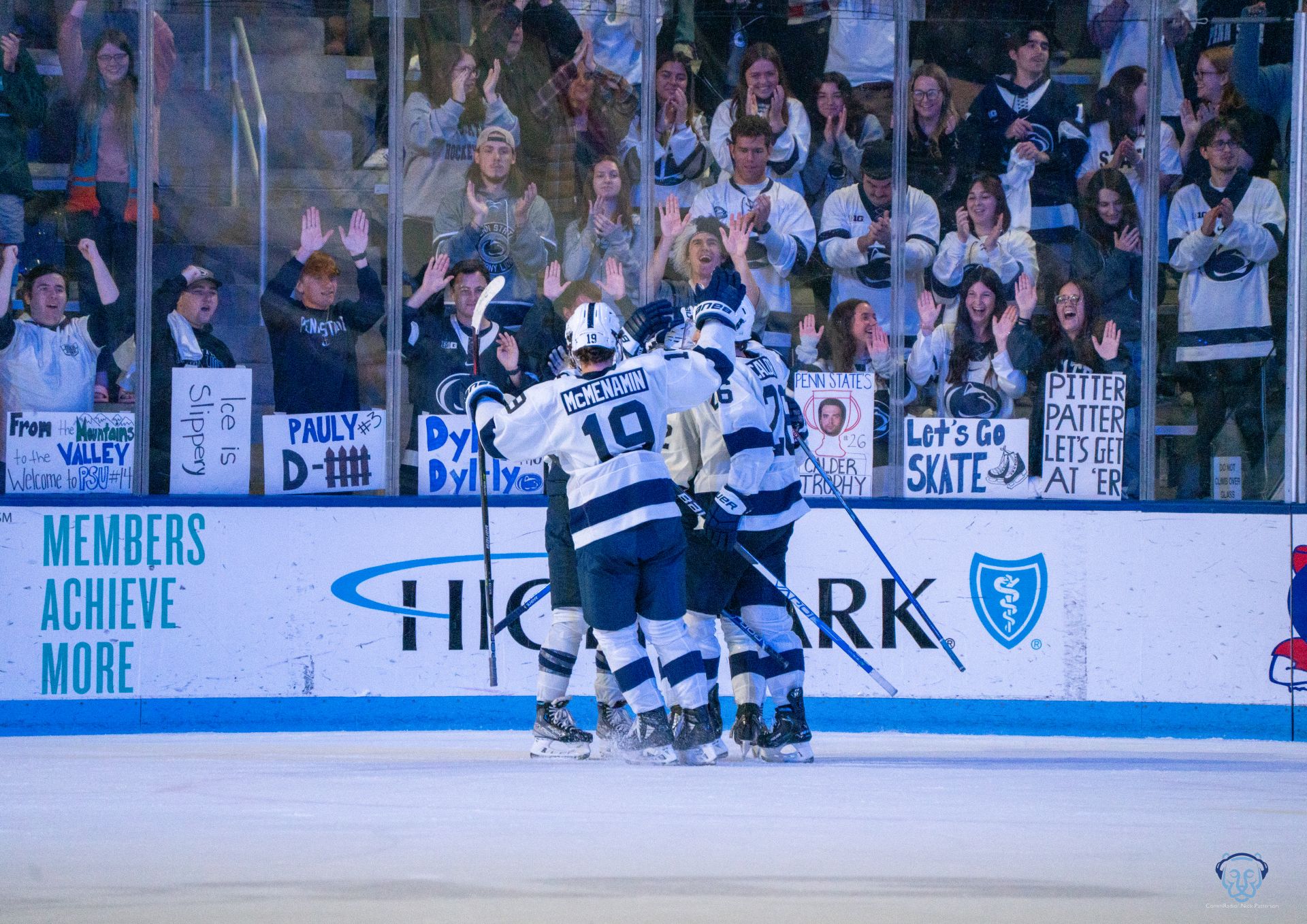 PSU Celebrating in front of the Roar Zone