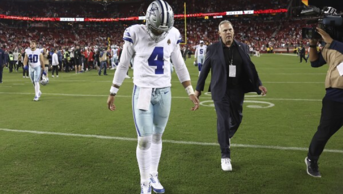 Dak Prescott after the 42-10 drubbing against the 49ers