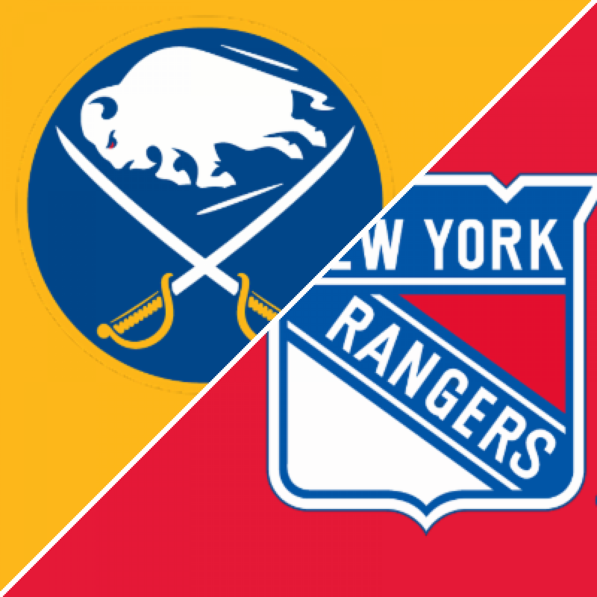 Rangers vs Sabres Logos