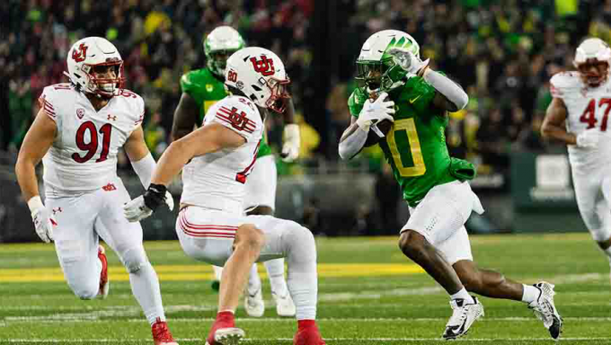 Oregon running on Utah