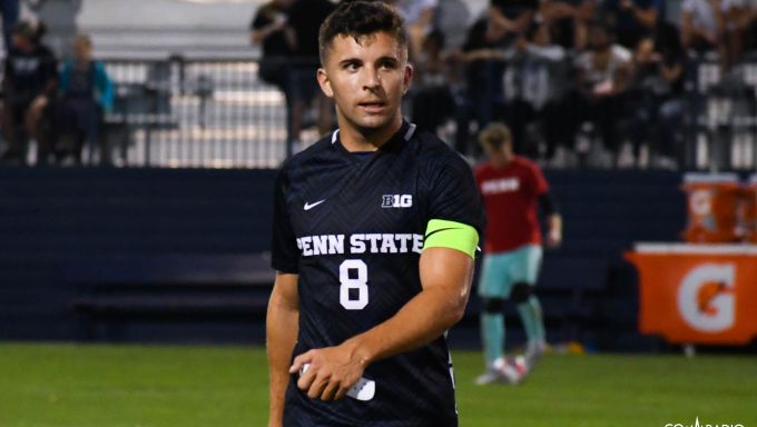 Peter Mangione Walking Off Field after Penn Game