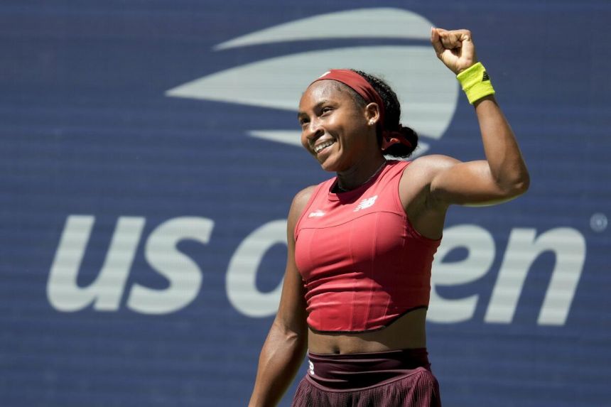 Coco Gauff Celebrates after Winning US Open