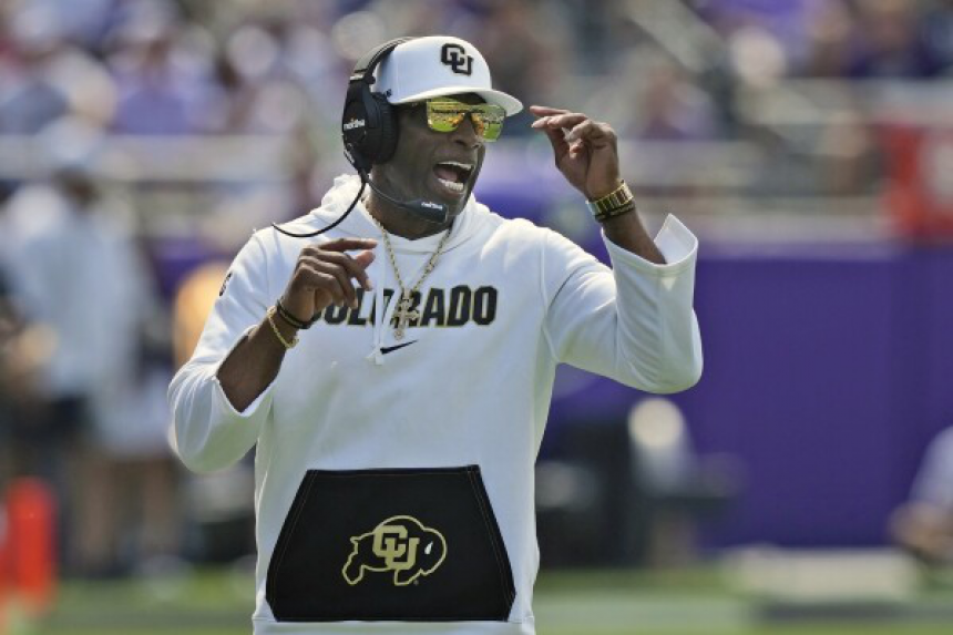 Coach Deion Sanders against TCU