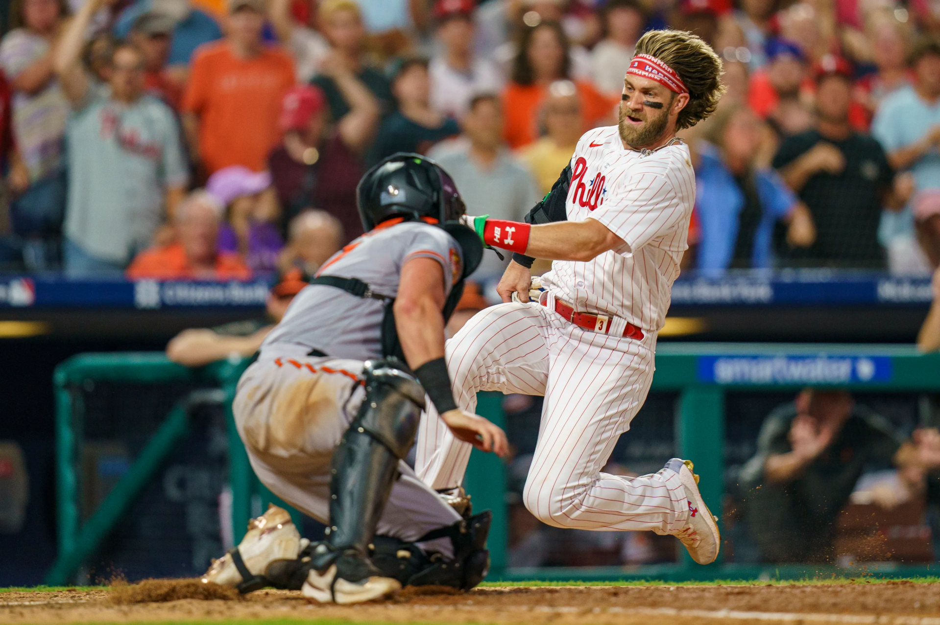 Bryce Harper sliding home