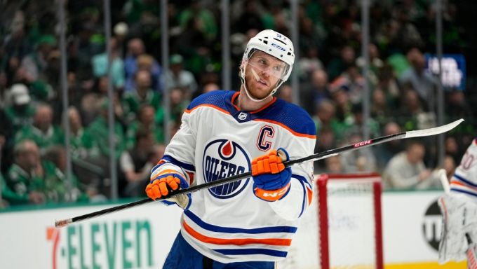 McDavid on the ice