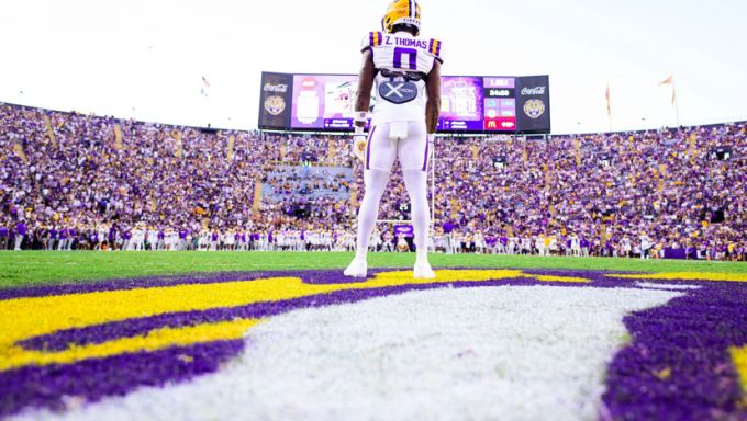LSU on the field