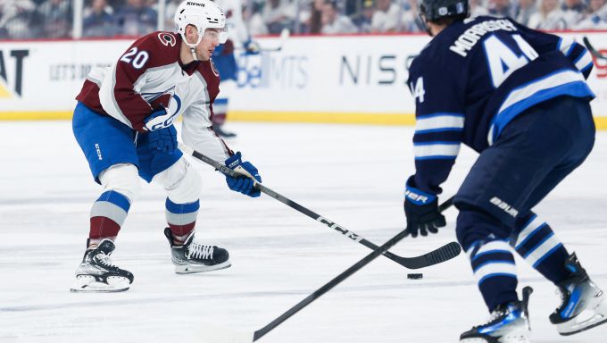 Ross Colton with the puck