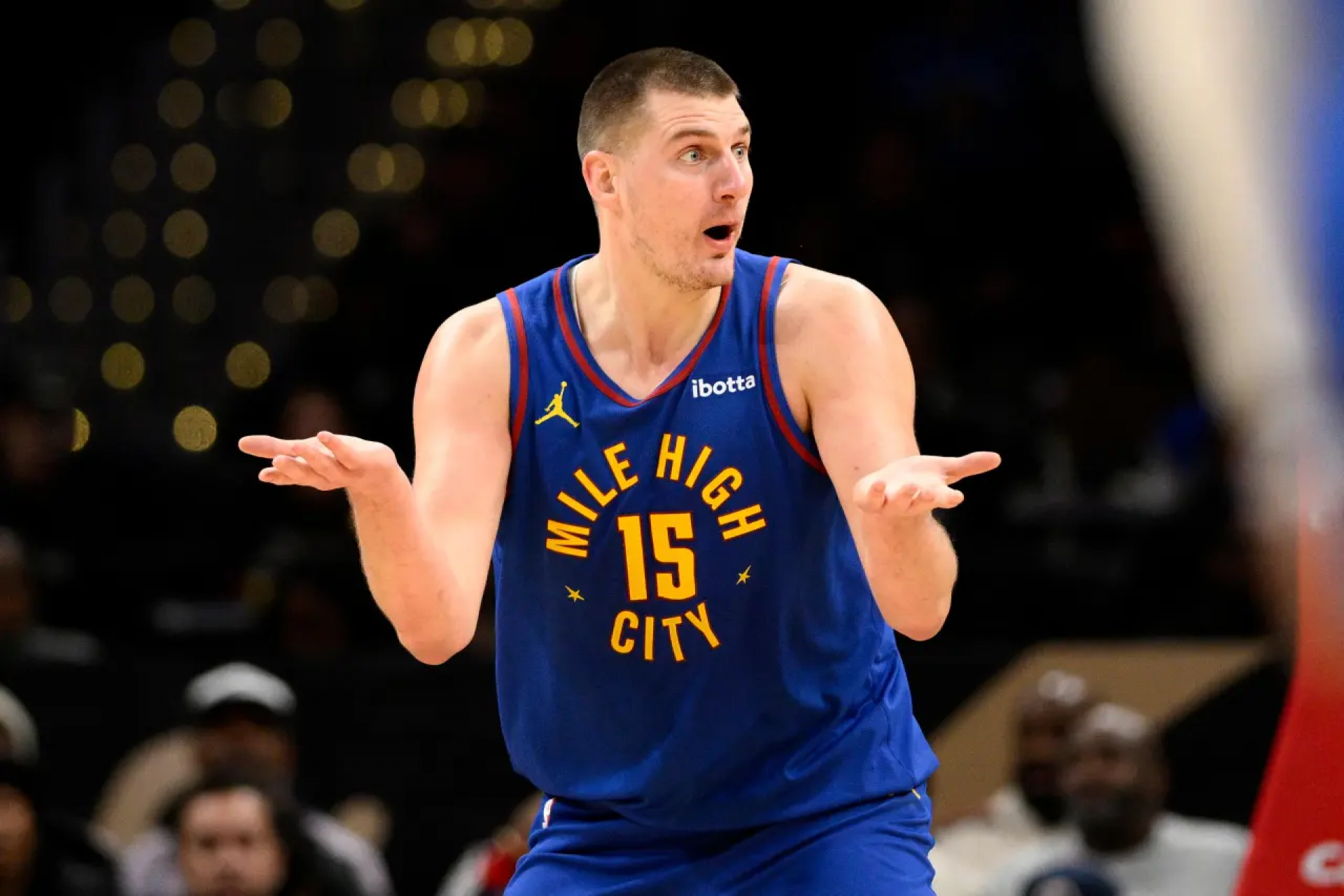 Jokic shrugging