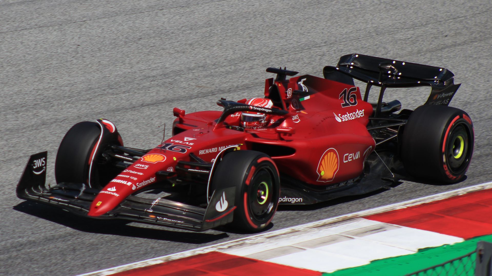 Leclerc in his car