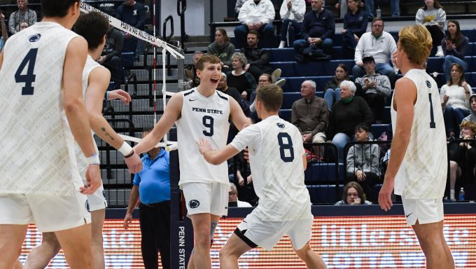John Kerr celebrating with Penn State