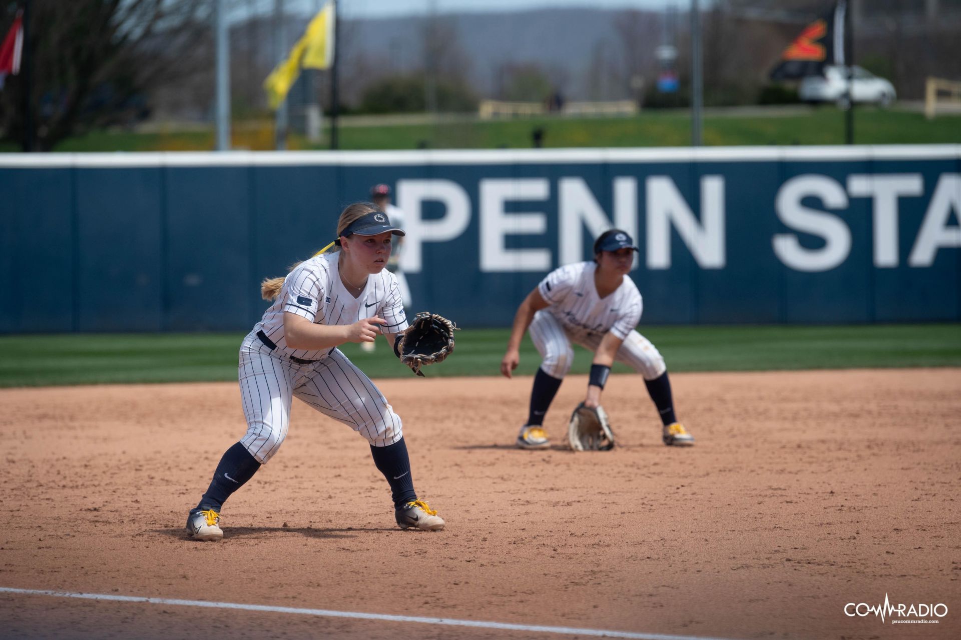 Emily Maddock getting into defensive position