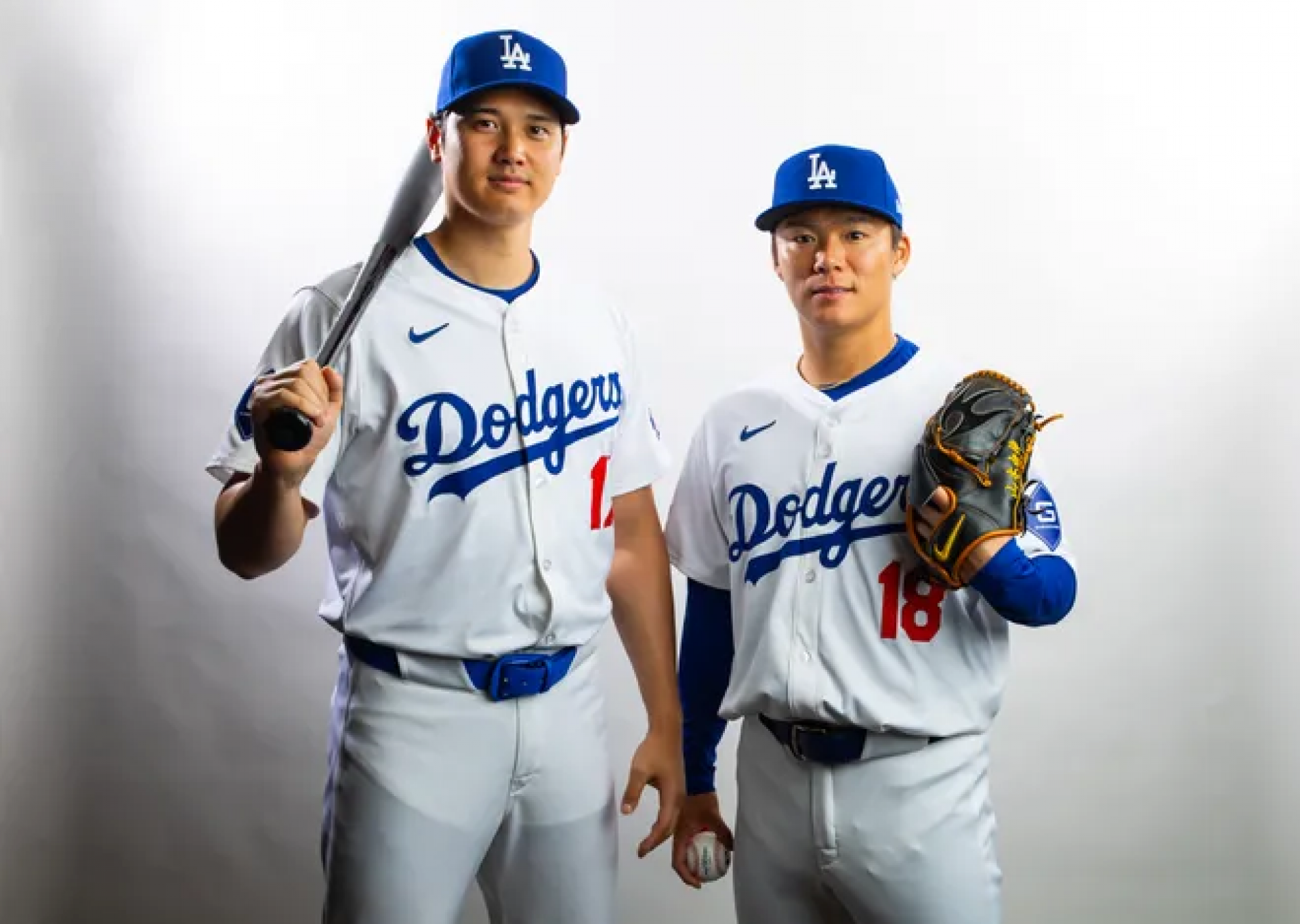 Shohei Ohtani in his new threads with the Dodgers
