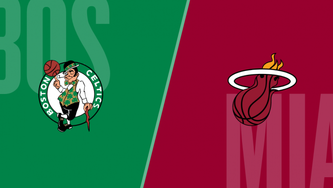 Logo matchup of the Celtics and Heat