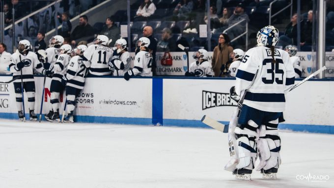 Katie DeSa staring at the bench against Lindenwood