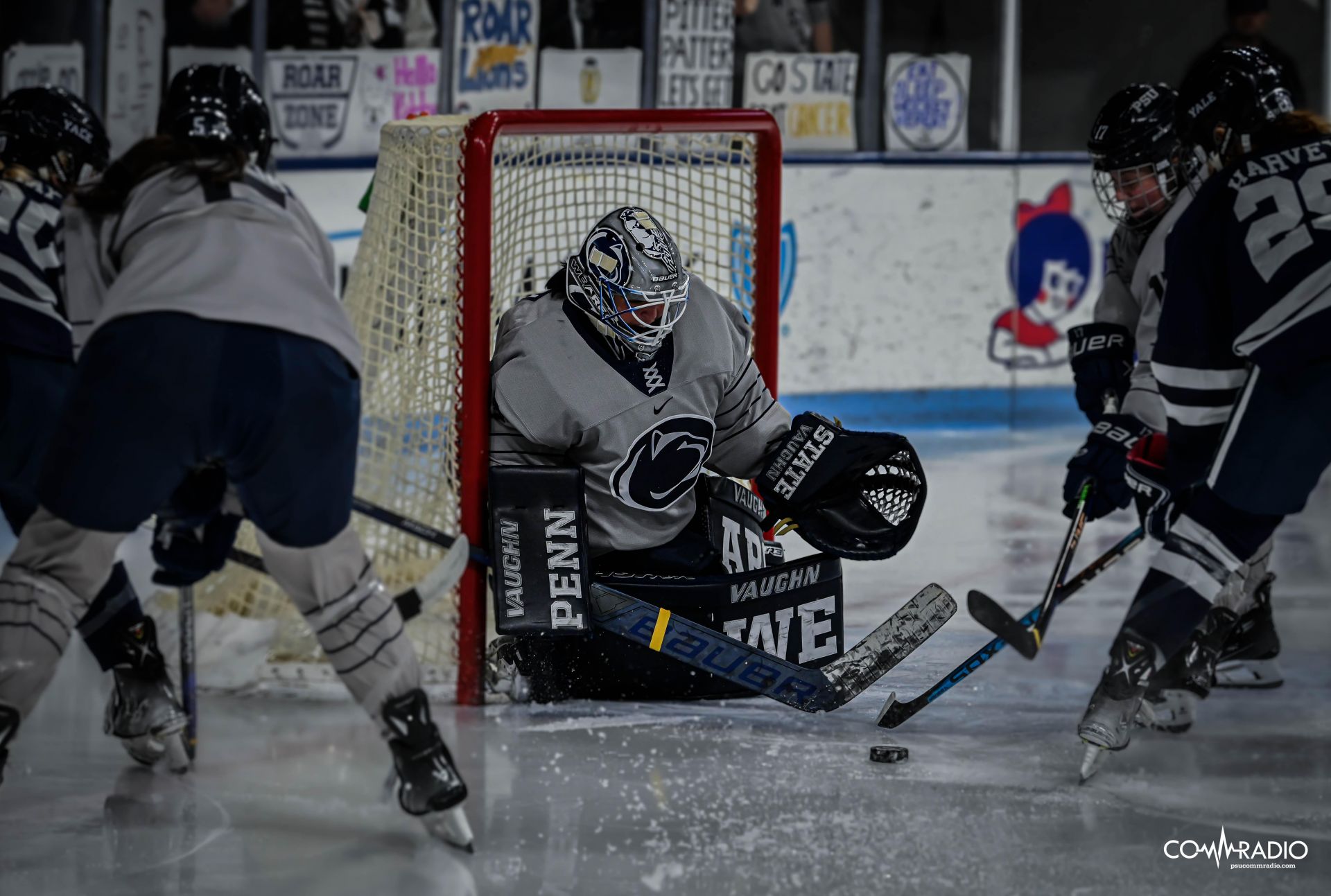 Josie Bothun making a save against Yale