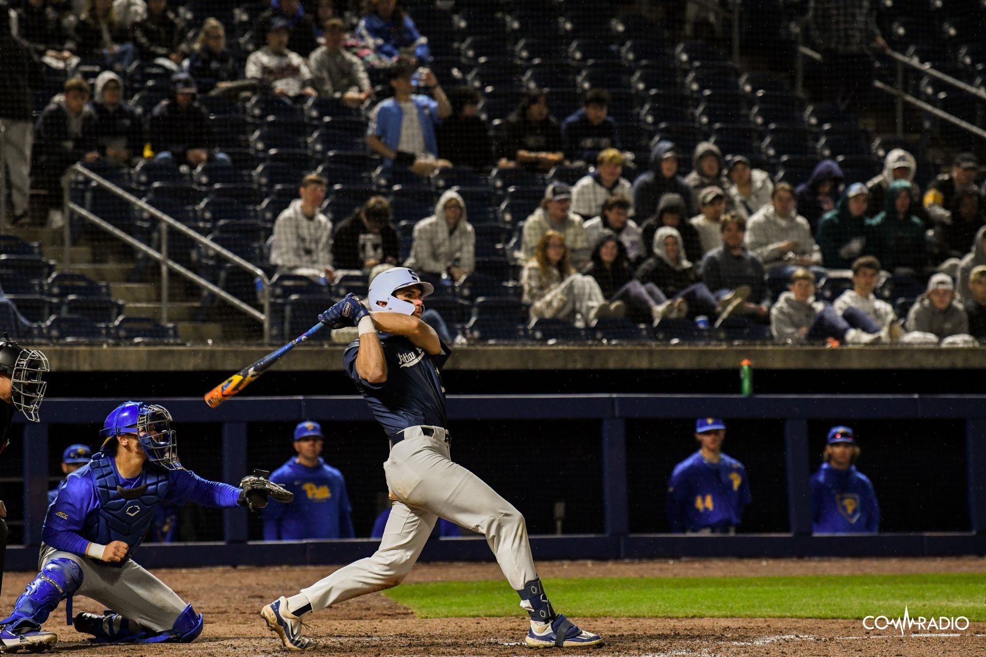 Adam Cecere swinging for the fences against Pitt