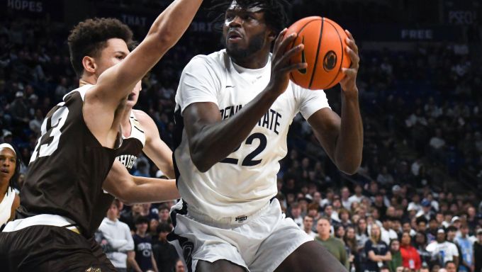 Qudus Wahab backing down against Lehigh