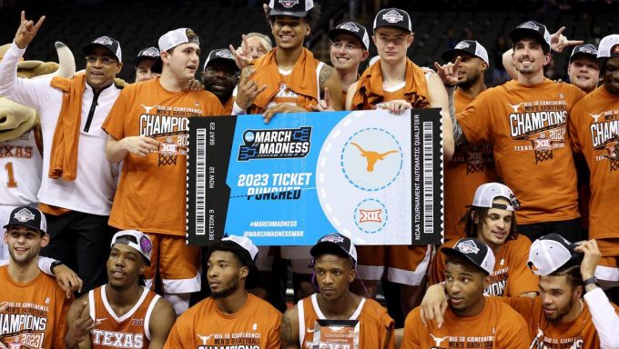 Texas Basketball after winning Big 12 tournament