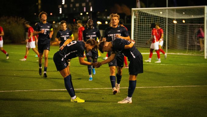 Photo of PSU Men's Soccer players