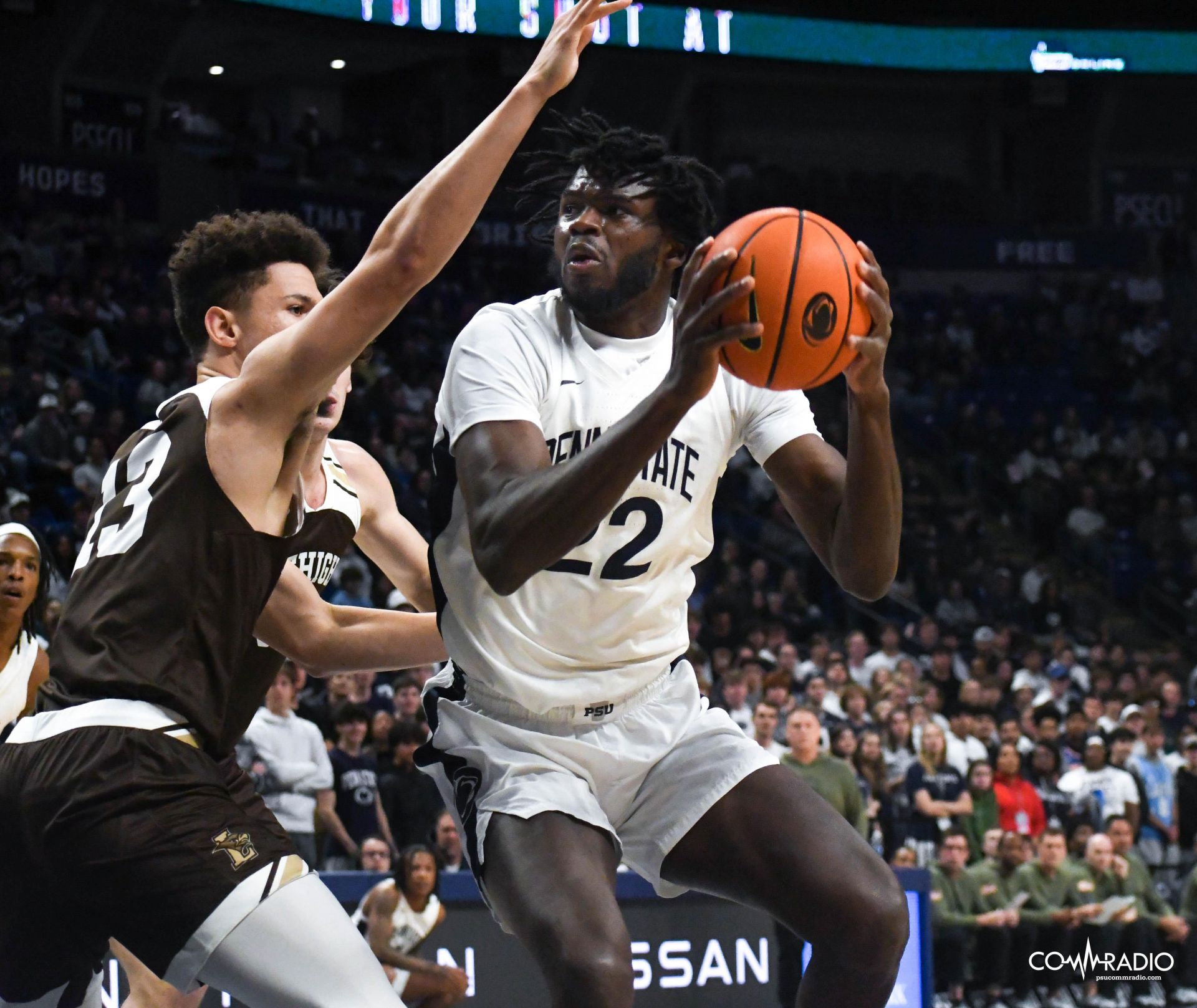 Qudus Wahab backing down against Lehigh