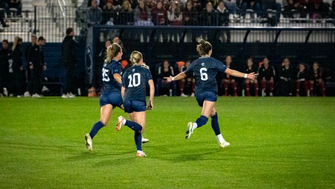 PSU Women's Soccer Celebrating