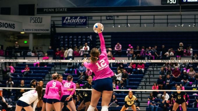 PSU Women's Volleyball Dig Pink Match