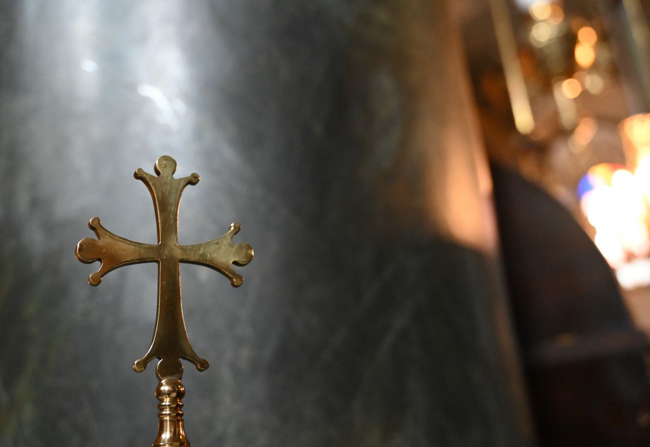 A cross in the Church of St. George (Photo by James Engel)