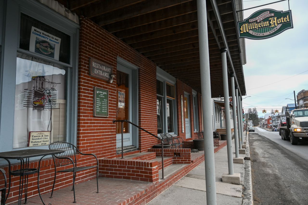 Entrance to the Millheim Hotel