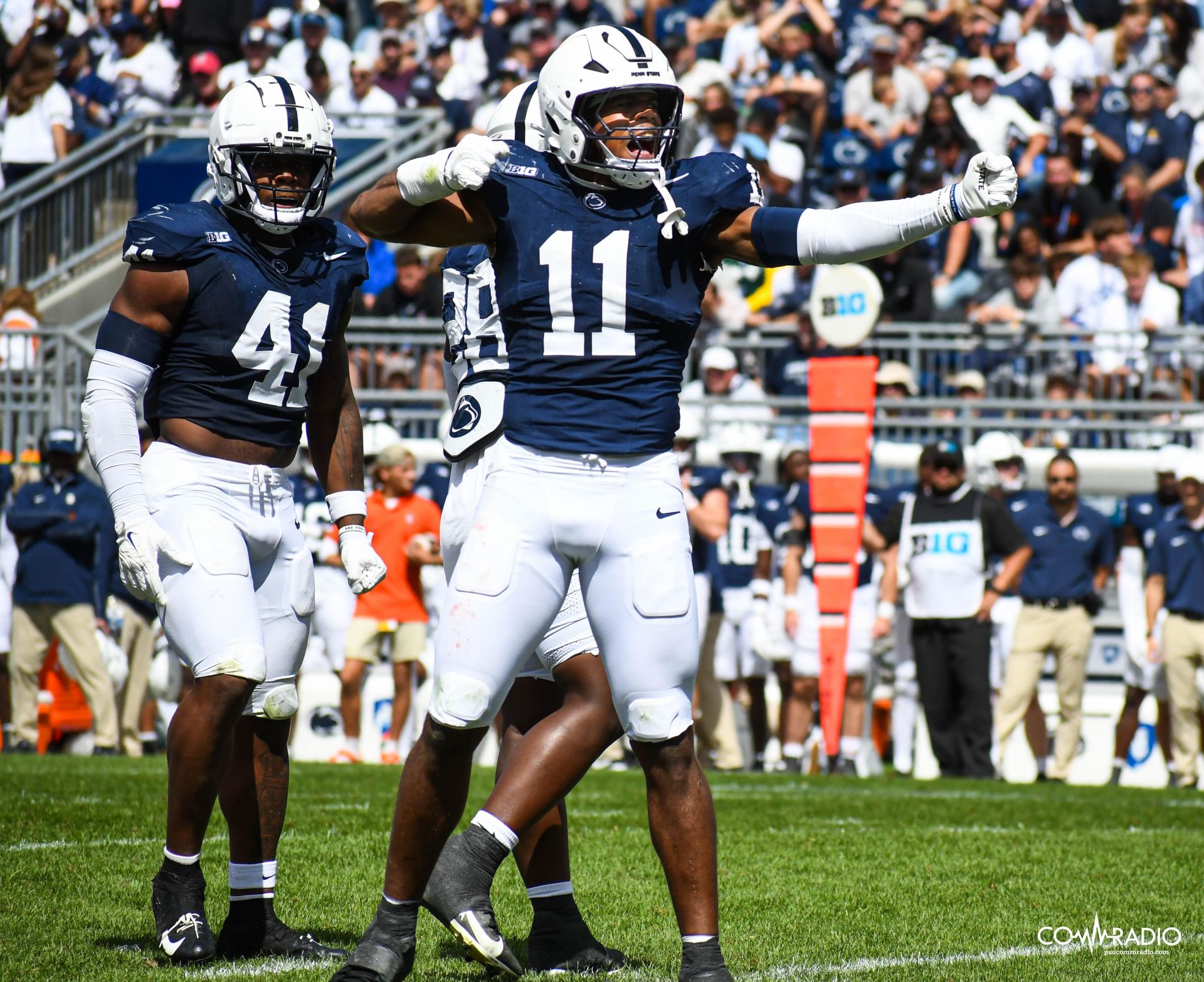 Abdul Carter celebrating