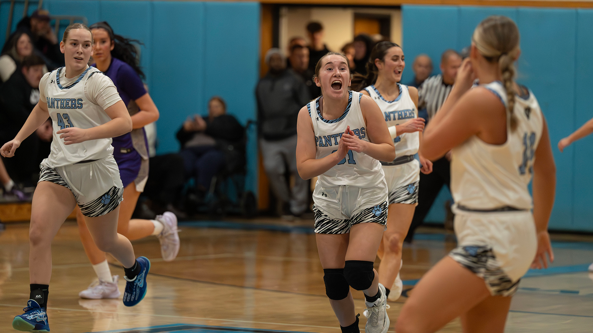 Penn Cambria Girls Basketball celebrating