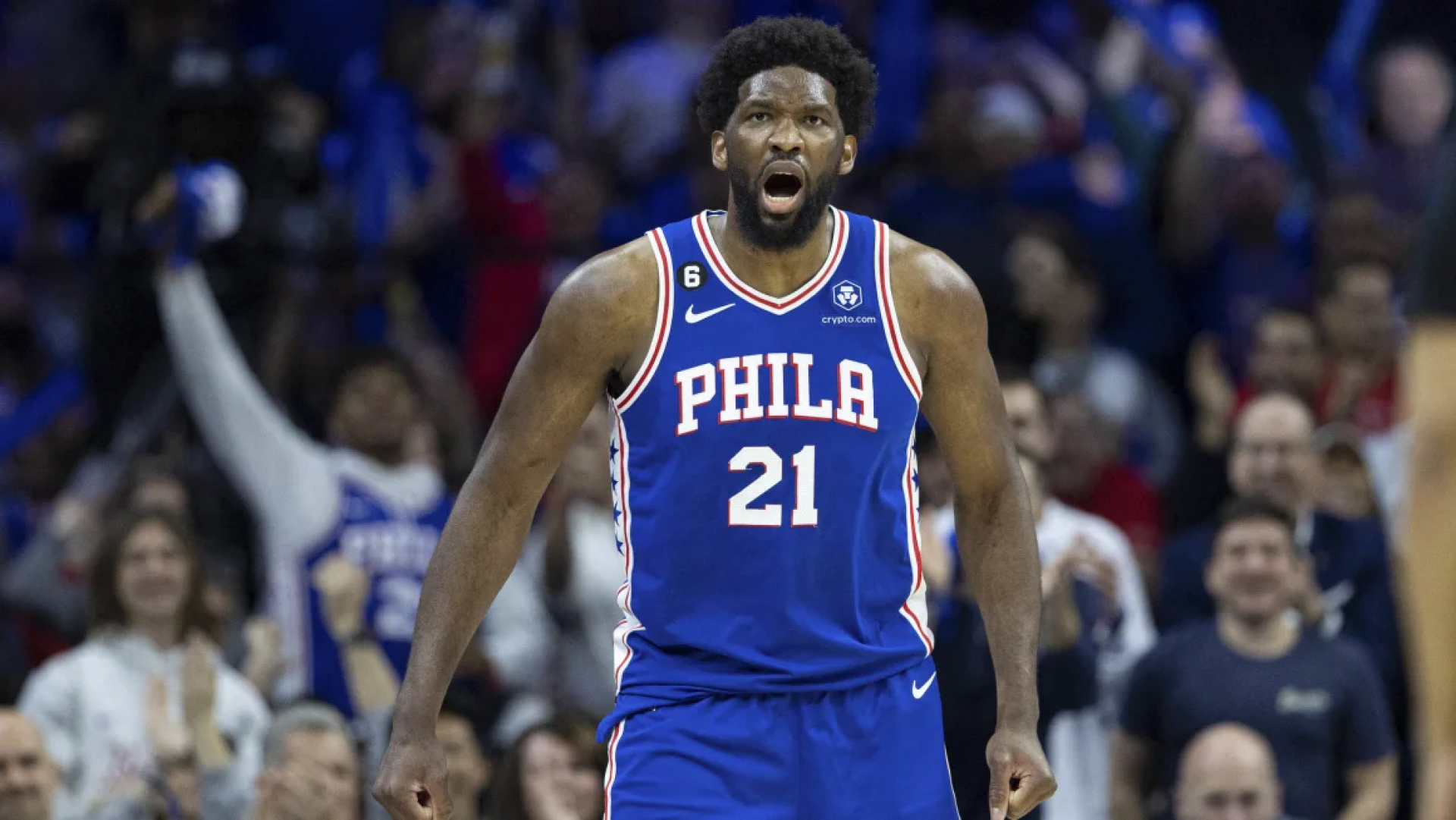 Joel Embiid yelling