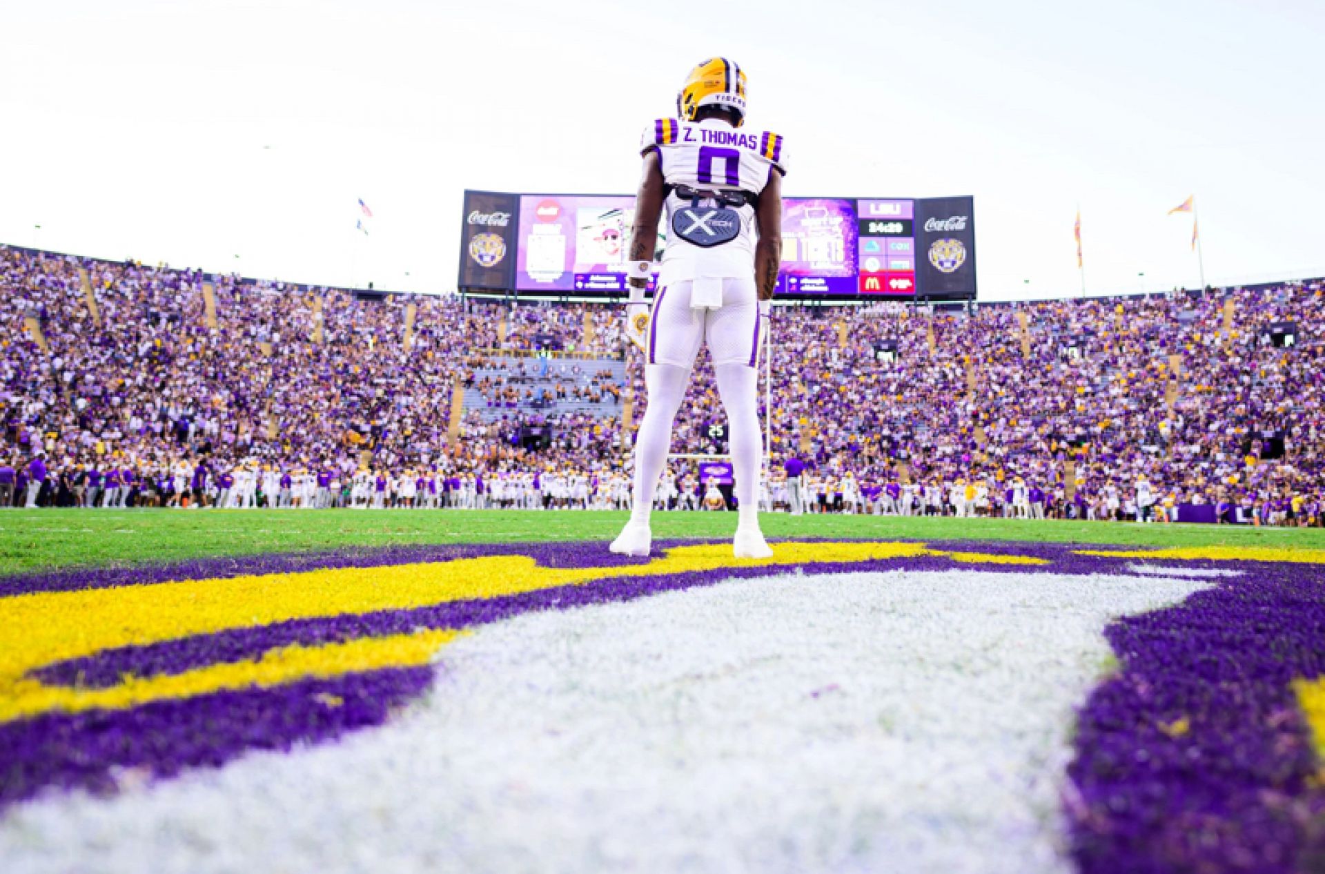 LSU on the field