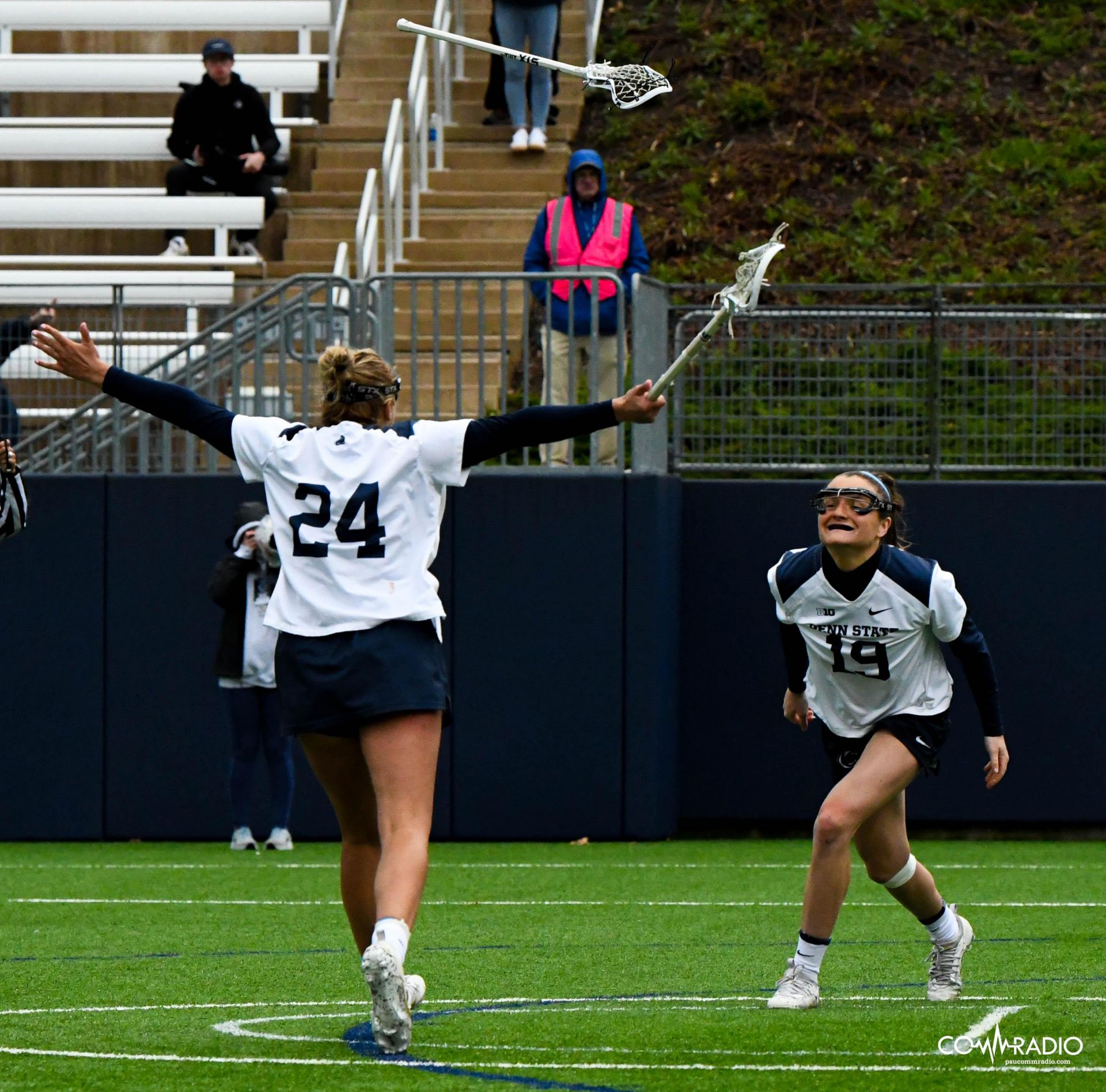 Gretchen Gilmore celebrating with Kristin O'Neill