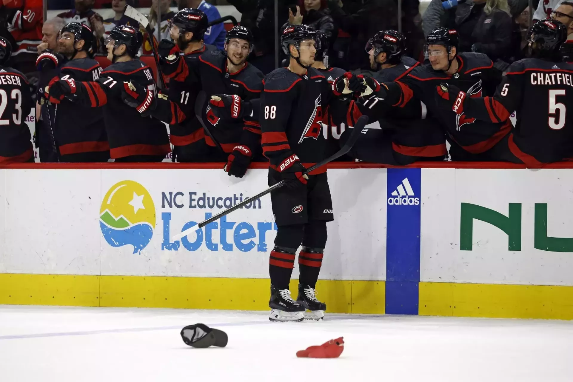 Martin Necas after a hat trick