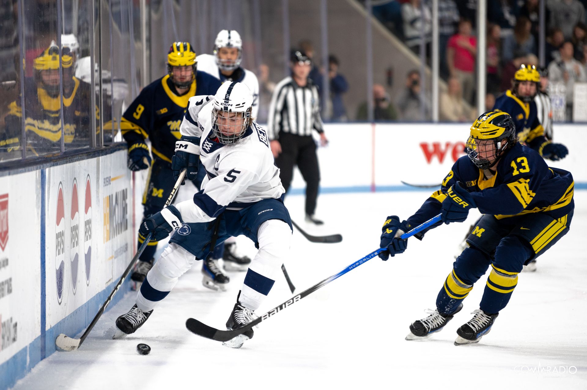 Christian Berger playing against Michigan