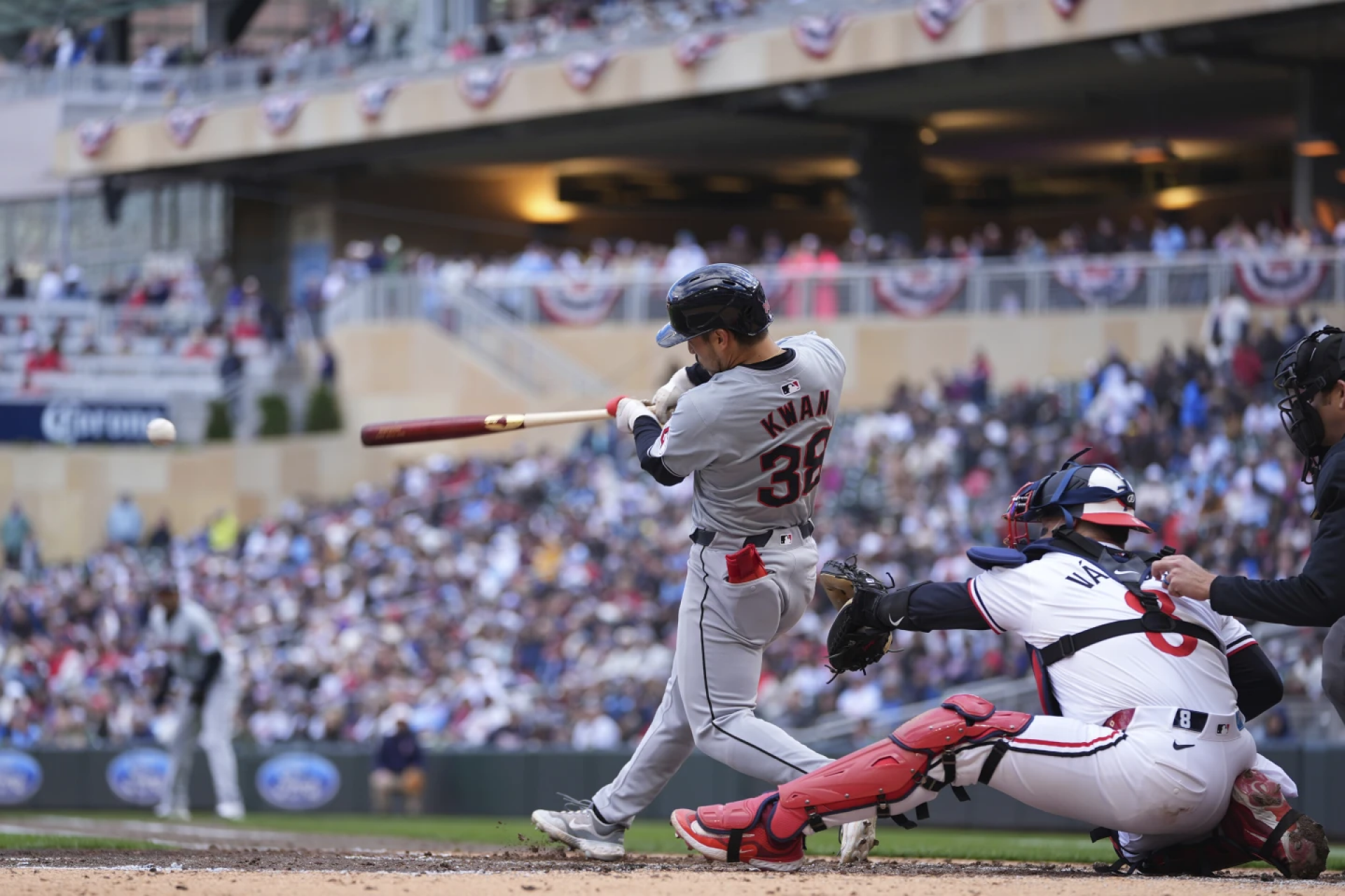 Kwan hitting baseball