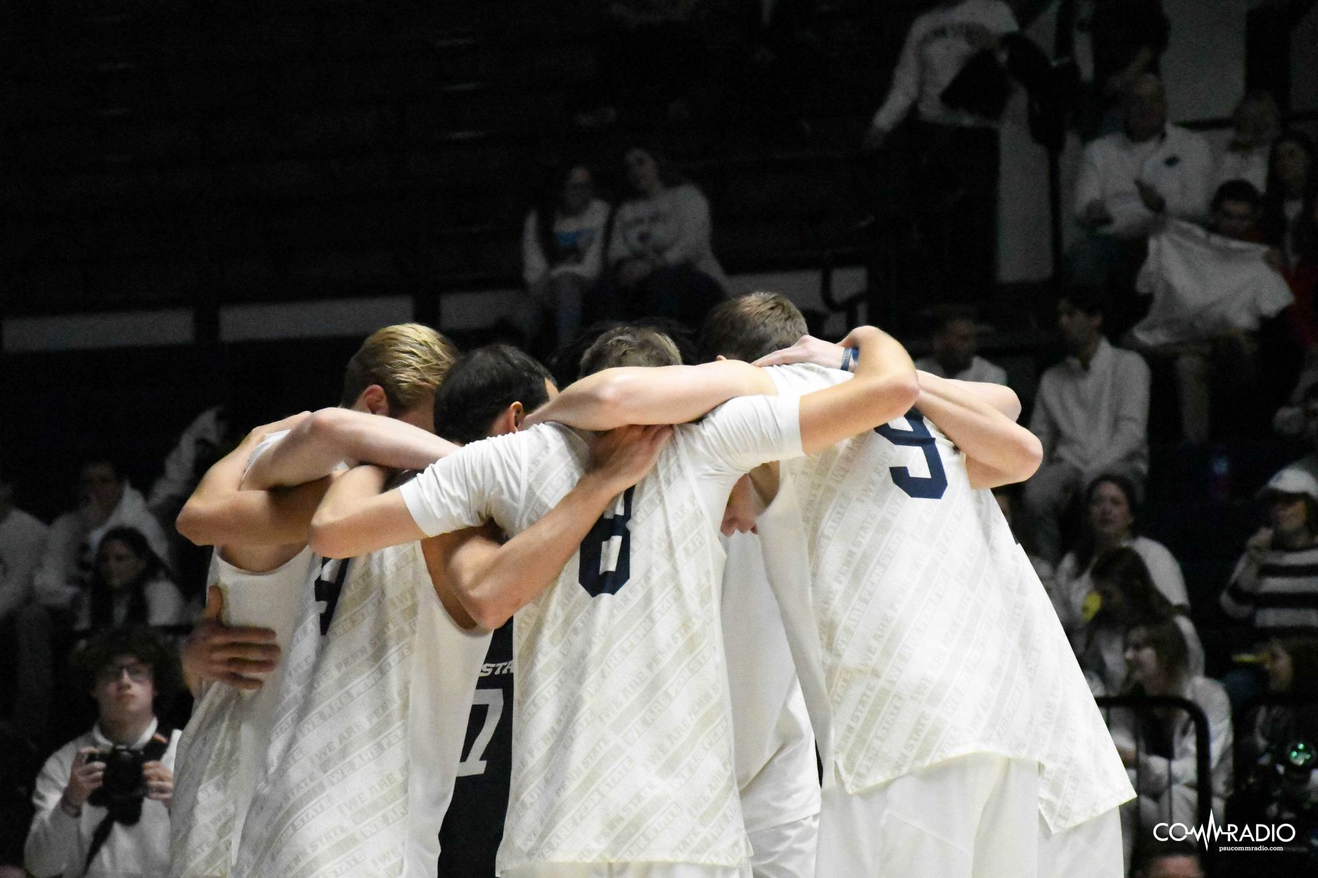 Penn State Men's volleyball huddle against Ohio State