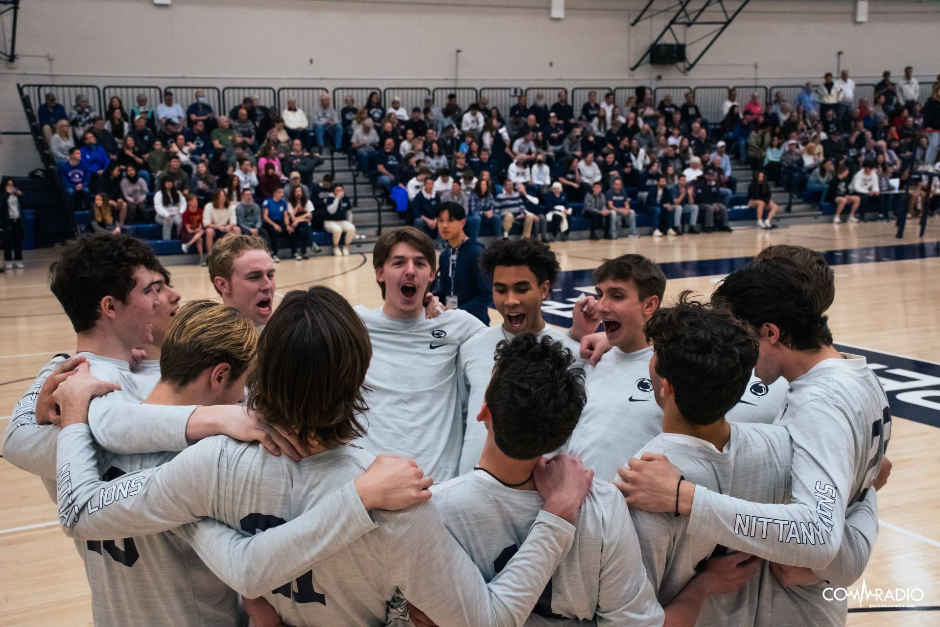 Penn State men's volleyball celebrating vs NJIT