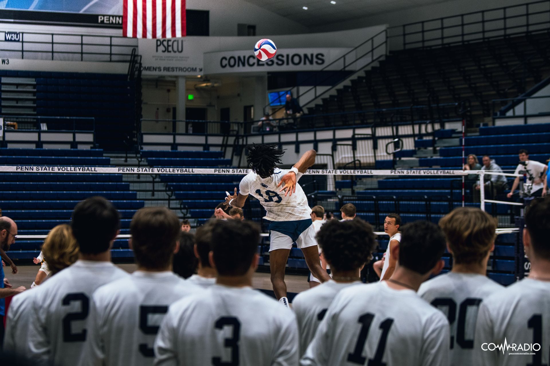 Toby Ezeonu rising up for the kill against Lees McRae