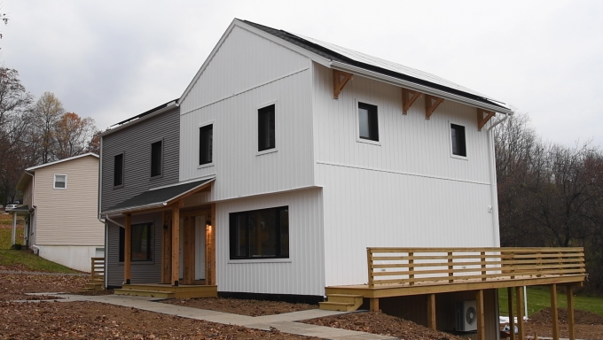 Exterior of the Passive House certified build in State College, Pa.