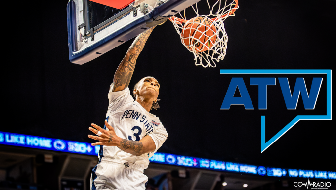 Penn State Mens Basketball player dunking