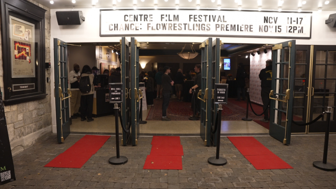 The front of State Theatre on opening night of the 2024 Centre Film Festival