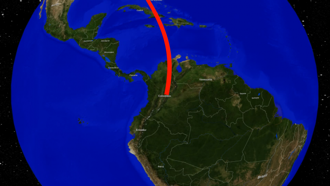 This is a map of what it took to get a Colombian student home