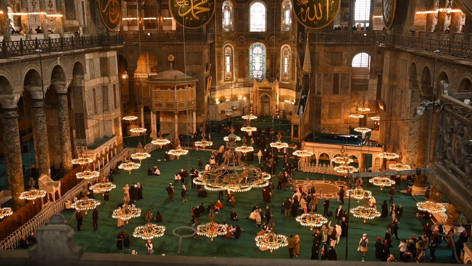 Inside the Hagia Sophia