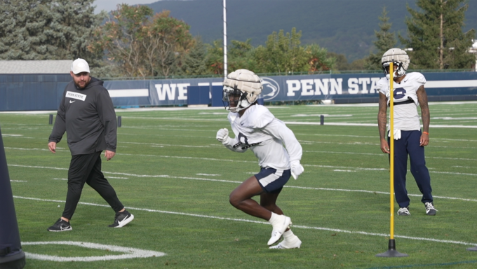 Penn State practicing