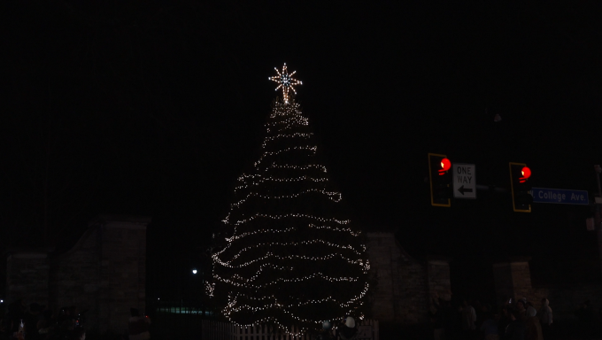 Christmas tree at Allen Street Gates