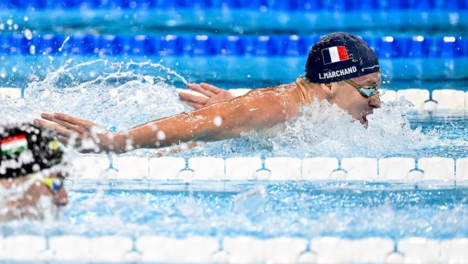 Marchand swimming