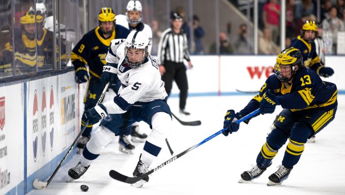 Christian Berger playing against Michigan