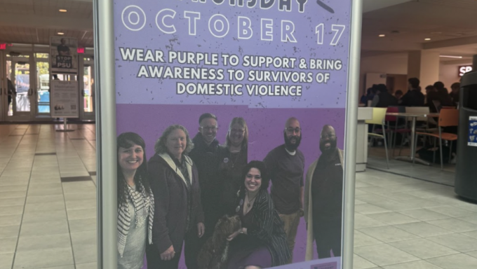 Purple day sign