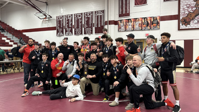 Bishop McCort wrestling champions